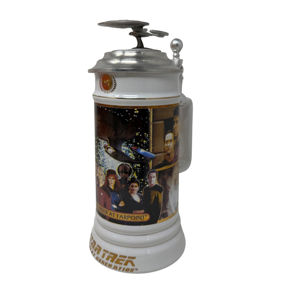 Star Trek TNG Stein Tankard Encounter at Farpoint Limited Edition Pewter Lid
